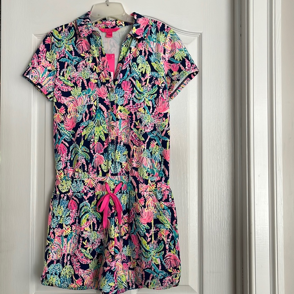 Lilly Pulitzer, Jorgie Romper. Size small. Never worn, tags still on.